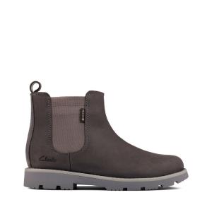 Fiú Clarks Heath Sea GORE-TEX Kid Originals Bakancs Sötétszürke | CLK412RSK