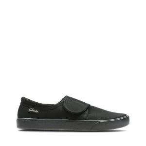 Fiú Clarks Hopper Run Kid Vászoncipő Fekete | CLK672ZTW