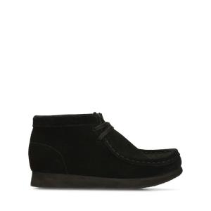 Fiú Clarks Wallabee Boot Originals Bakancs Fekete | CLK097VQC