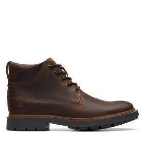 Férfi Clarks Craftdale 2 Mid Bokacsizma Sötétbarna | CLK382PZW