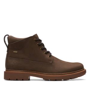 Férfi Clarks Craftdale 2 Mid GORE-TEX Bokacsizma Sötétbarna | CLK390YIJ