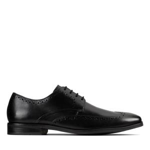 Férfi Clarks Stanford Limit Fekete Cipő Fekete | CLK026UMF