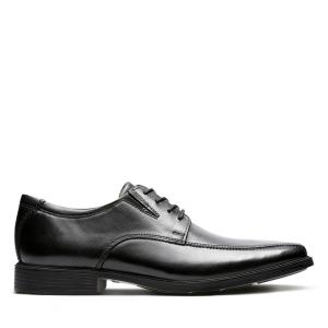 Férfi Clarks Tilden Walk Fekete Cipő Fekete | CLK691ADO