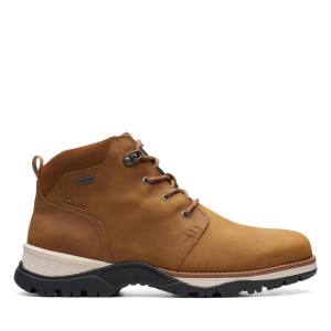 Férfi Clarks Topton Mid GORE-TEX Bokacsizma Barna | CLK390VPX