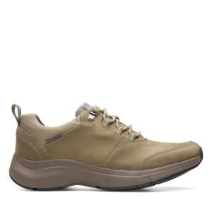 Férfi Clarks Wave2.0 Tie Tornacipő Olivazöld | CLK185ACI