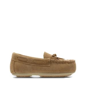 Lány Clarks Crackling Flo Papucs Barna | CLK127KXG