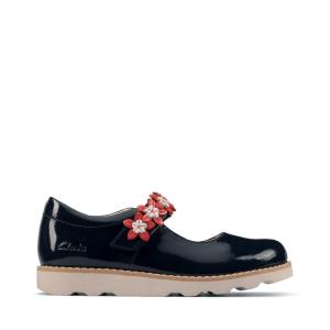 Lány Clarks Crown Petal Kid Kényelmi Cipő Sötétkék | CLK730DVH