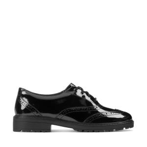 Lány Clarks Loxham Brogue Youth Kényelmi Cipő Fekete | CLK729OIK