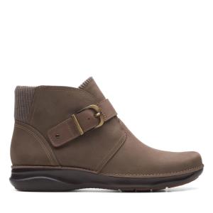 Női Clarks Appley Mid Bokacsizma Szürke Barna | CLK149HLI