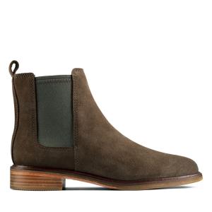 Női Clarks Clarkdale Arlo Bokacsizma Sötétolivazöld | CLK308OZV