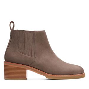 Női Clarks Cologne Top Bokacsizma Sötétszürke Barna | CLK736VIL