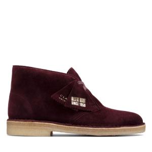 Női Clarks Desert Boot Bokacsizma Bordó | CLK234VUT