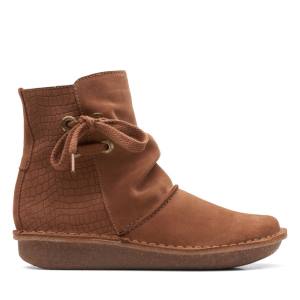 Női Clarks Funny Oak Bokacsizma Sötétbarna | CLK843NMT