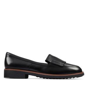 Női Clarks Griffin Kilt Fekete Cipő Fekete | CLK976EWI