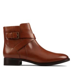 Női Clarks Hamble Csatos Bokacsizma Sötétbarna | CLK786WCH