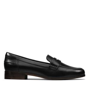 Női Clarks Hamble Loafer Balerina Cipő Fekete | CLK023KMQ