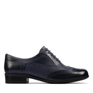 Női Clarks Hamble Oak Brogue Cipő Sötétkék | CLK451KRT