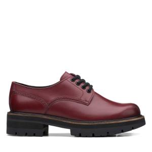 Női Clarks Orianna Derby Balerina Cipő Piros | CLK021MRS