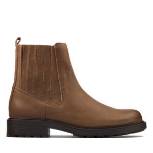 Női Clarks Orinoco2 Mid Bokacsizma Barna | CLK398XFZ