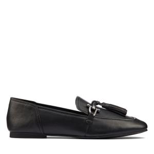 Női Clarks Pure 2 Tassel Balerina Cipő Fekete | CLK012PLN