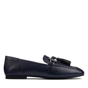 Női Clarks Pure 2 Tassel Balerina Cipő Sötétkék | CLK631MKI