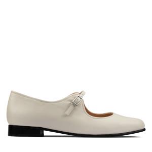 Női Clarks Pure Lapos Balerina Cipő Fehér | CLK756GMC