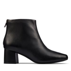 Női Clarks Sheer55 Zip Bokacsizma Fekete | CLK094GSF