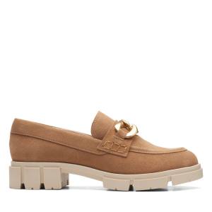 Női Clarks Teala Trim Mokaszin Khaki | CLK957FKW