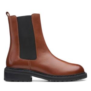 Női Clarks Tilham Chelsea Bokacsizma Sötétbarna | CLK920VNZ