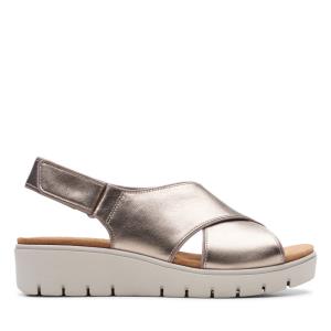 Női Clarks Un Karely Sun Szandál Arany Metal | CLK804FYX