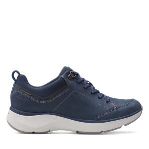 Női Clarks Wave 2.0 Csipke. Tornacipő Sötétkék | CLK692CHX