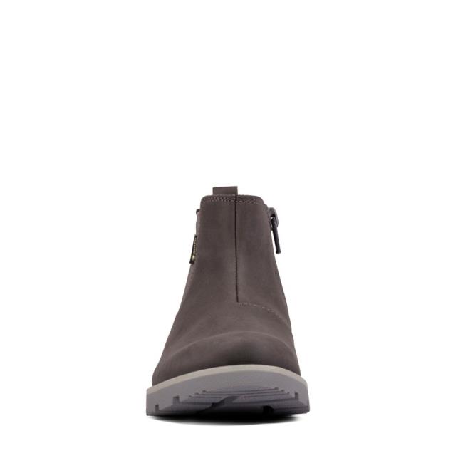 Fiú Clarks Heath Sea GORE-TEX Kid Originals Bakancs Sötétszürke | CLK412RSK