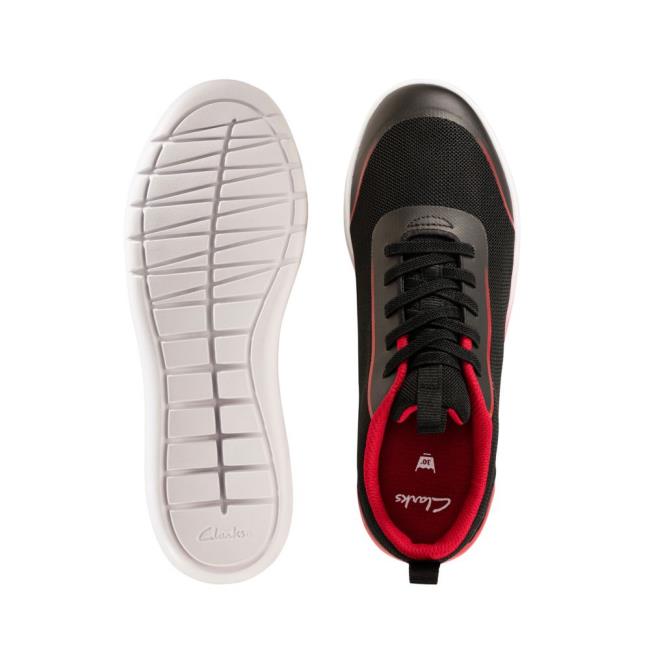 Fiú Clarks Suburb Spark Kid Tornacipő Fekete | CLK609RJP