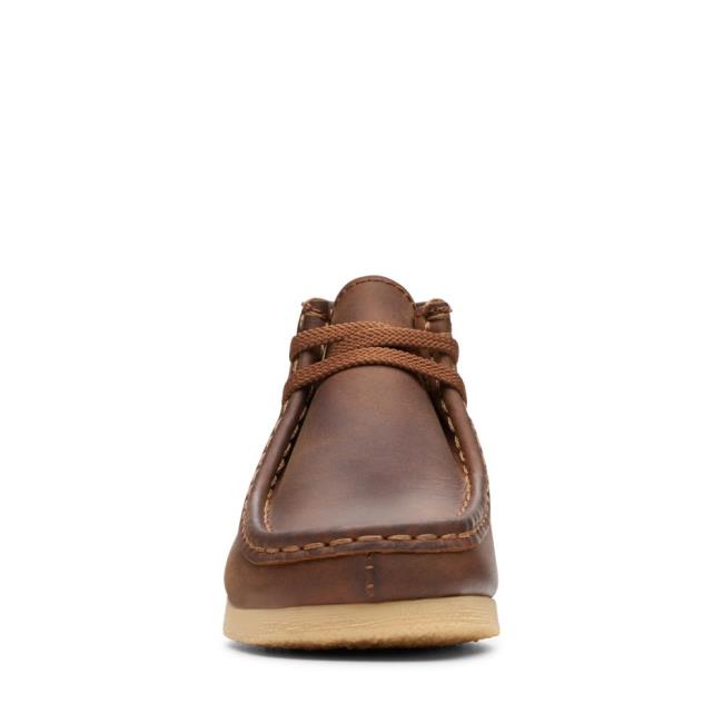 Fiú Clarks Wallabee Boot Originals Bakancs Barna | CLK429JZU