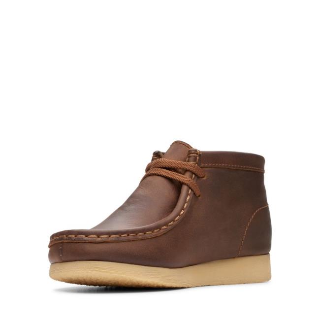 Fiú Clarks Wallabee Boot Originals Bakancs Barna | CLK429JZU