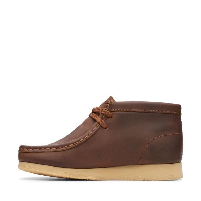 Fiú Clarks Wallabee Boot Originals Bakancs Barna | CLK429JZU