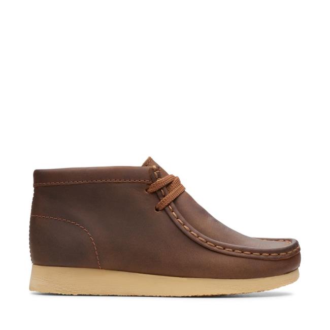 Fiú Clarks Wallabee Boot Originals Bakancs Barna | CLK429JZU