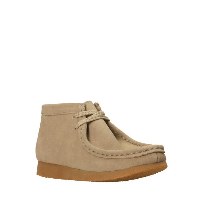 Fiú Clarks Wallabee Boot Originals Bakancs Barna | CLK784CPS