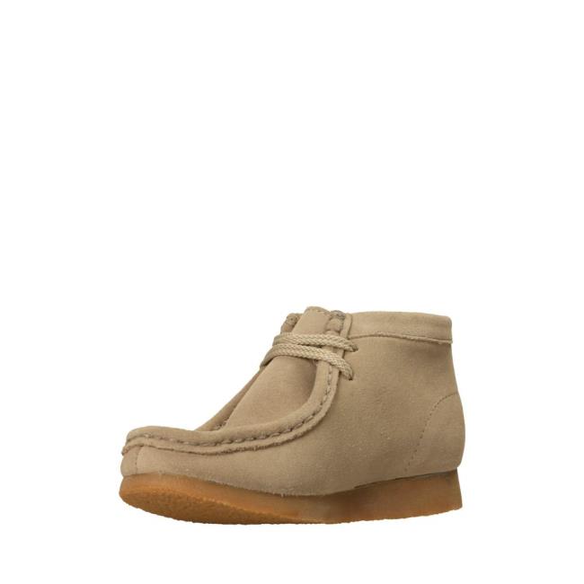 Fiú Clarks Wallabee Boot Originals Bakancs Barna | CLK784CPS