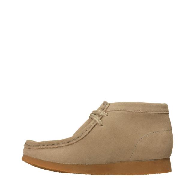 Fiú Clarks Wallabee Boot Originals Bakancs Barna | CLK784CPS