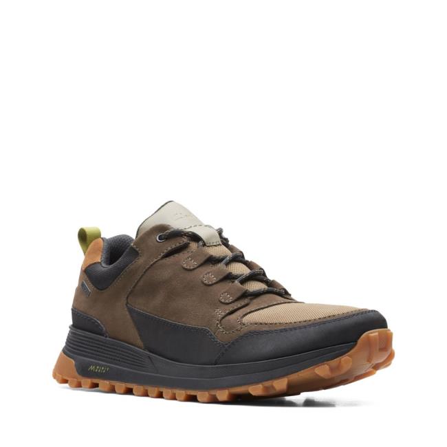 Férfi Clarks ATL Trek Lo GORE-TEX Tornacipő Sötétolivazöld | CLK056QED