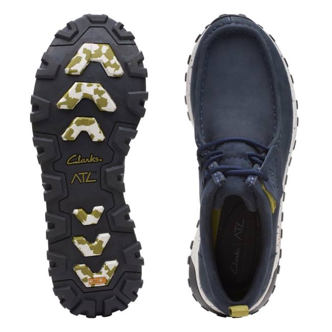 Férfi Clarks ATL Trek Wally Tornacipő Sötétkék | CLK417UQZ