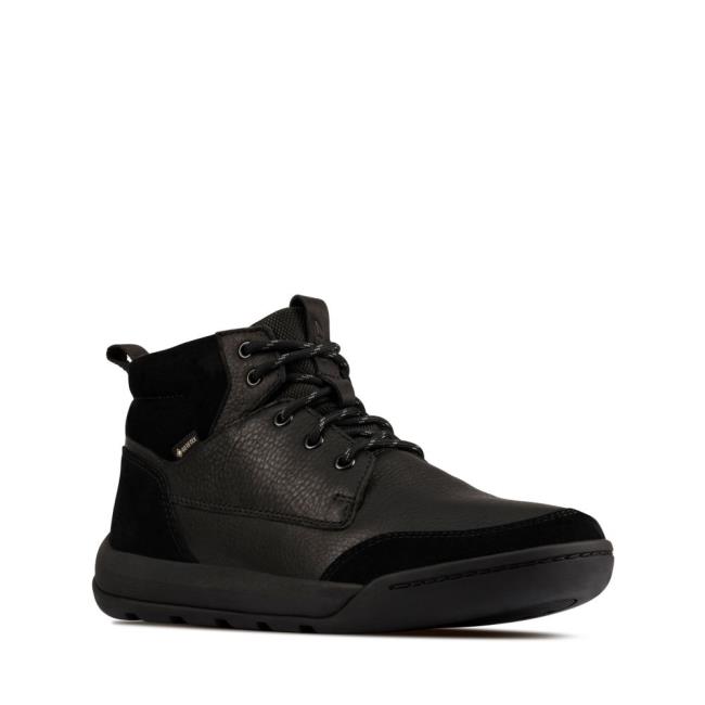 Férfi Clarks Ashcombe Hi GORE-TEX Originals Bakancs Fekete | CLK605LMT