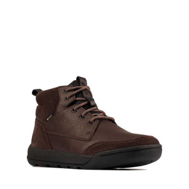 Férfi Clarks Ashcombe Hi GORE-TEX Originals Bakancs Barna | CLK843KPX