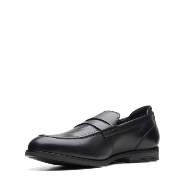 Férfi Clarks Bradish Ease Mokaszin Fekete | CLK853UET