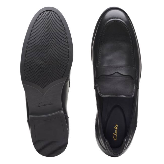 Férfi Clarks Bradish Ease Mokaszin Fekete | CLK853UET