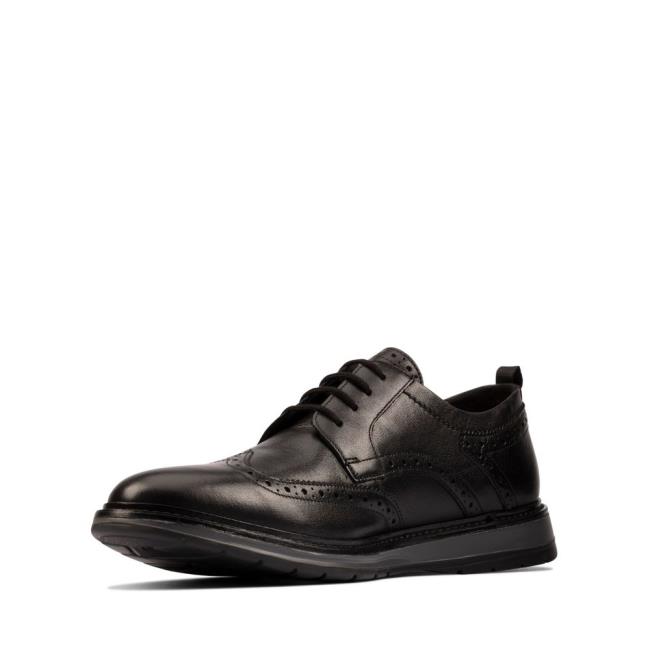 Férfi Clarks Chantry Wing Fekete Cipő Fekete | CLK179MGP