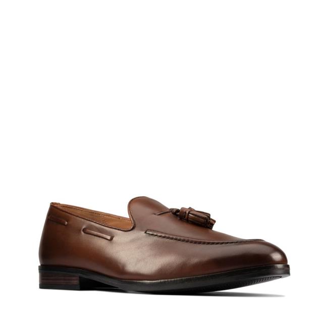 Férfi Clarks Citi StrideSlip Mokaszin Barna | CLK531DUE