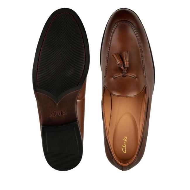 Férfi Clarks Citi StrideSlip Mokaszin Barna | CLK531DUE