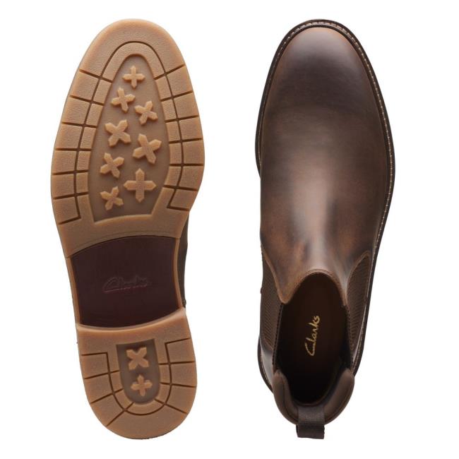 Férfi Clarks Clarkdale Hall Chelsea Csizma Barna | CLK321DEL